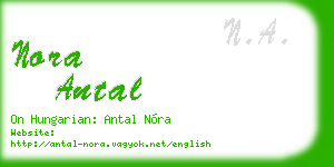 nora antal business card