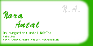 nora antal business card